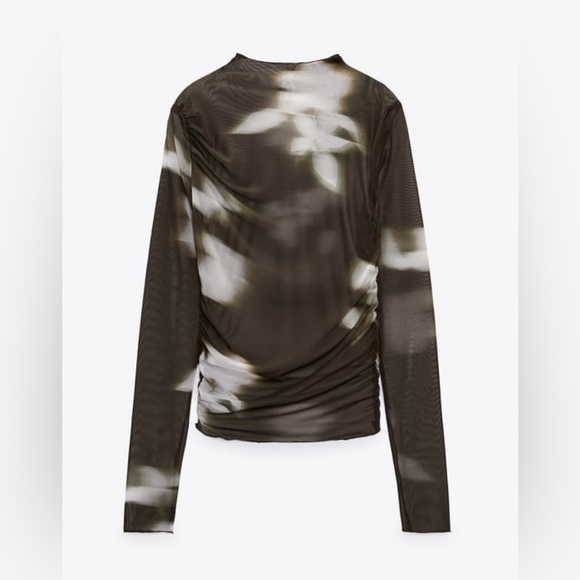 Zara sheer high neck top - Picture 3 of 8